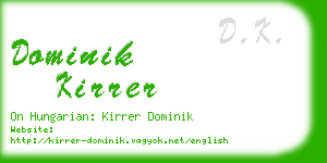 dominik kirrer business card